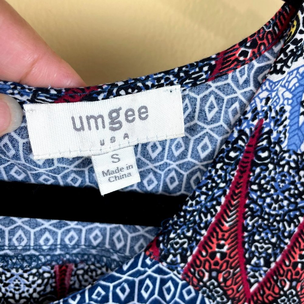 Umgee Boho Mixed Print Patchwork Swing Mini Dress - image 4